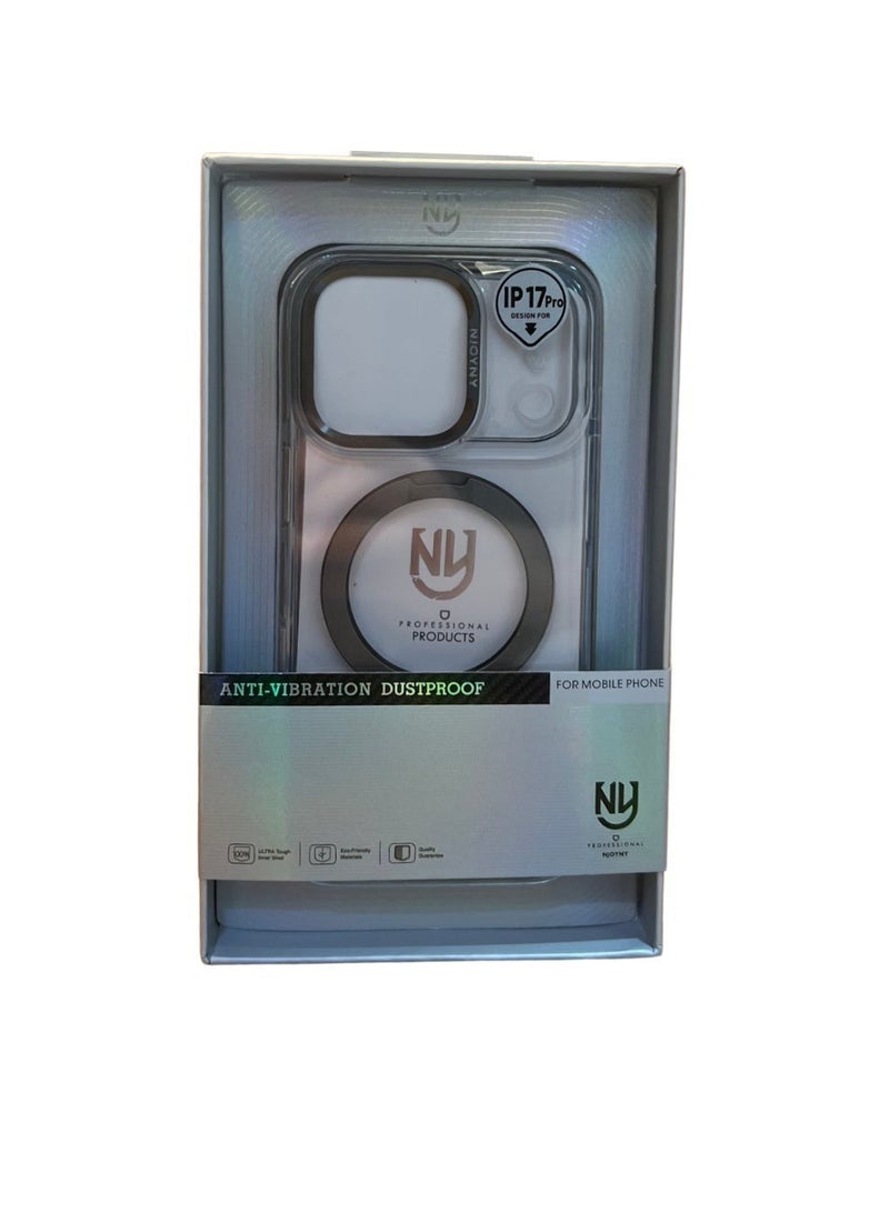 إنجوي إن واي غطاء لهاتف iPhone 17 Pro Max متوافق مع تقنية MagSafe - باللون الأسود التيتانيوم - Image 3